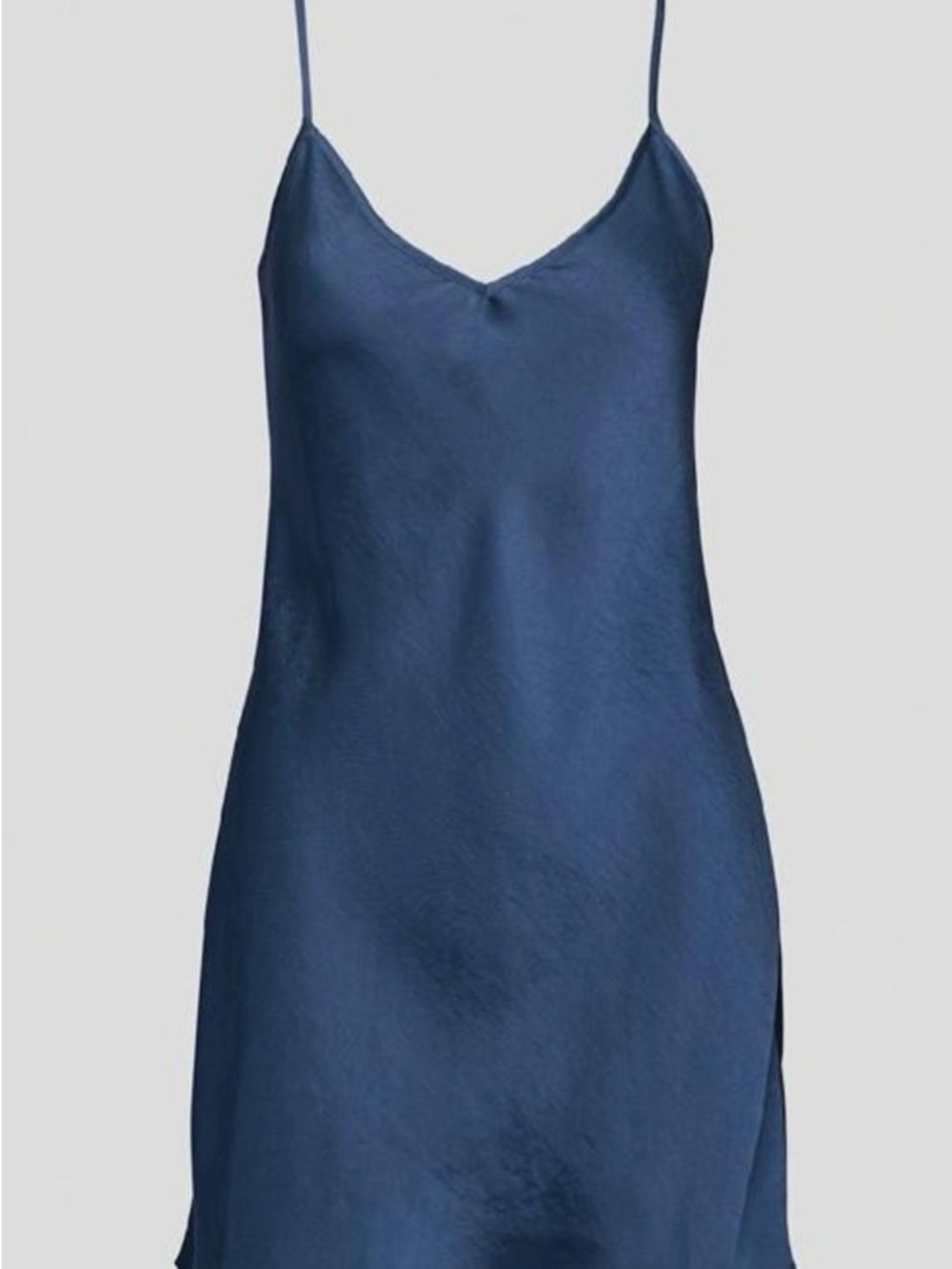Silky Navy Slip Dress